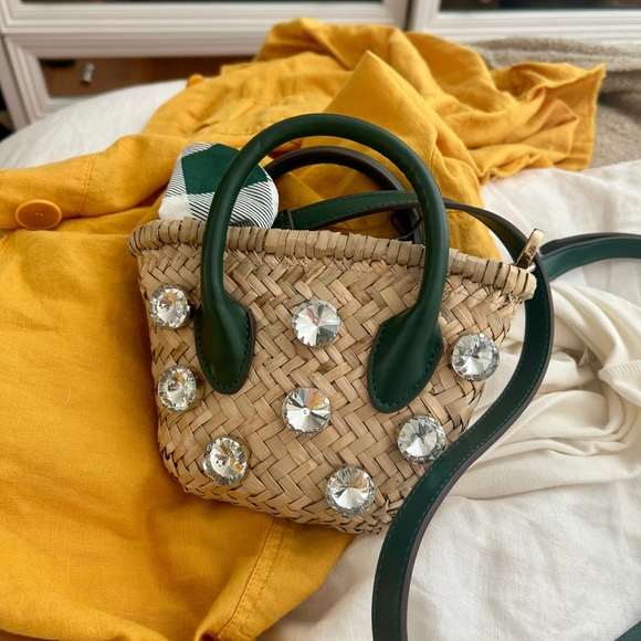 🔥🔥ZARA EMBELLISHED MINI BASKET BAG – Bloggers Favorite 🔥🔥 - Picture 8 of 14